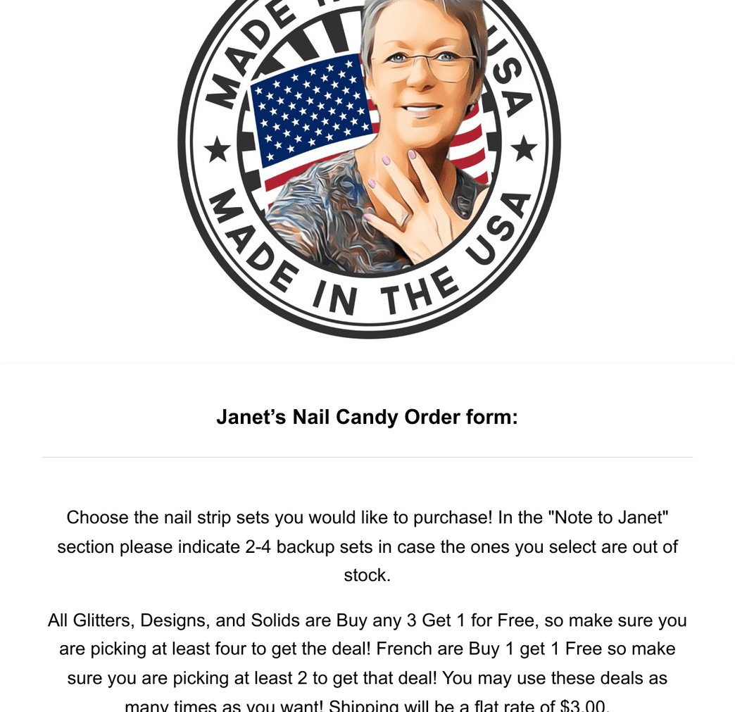 Nail Candy Order Form Template Jotform