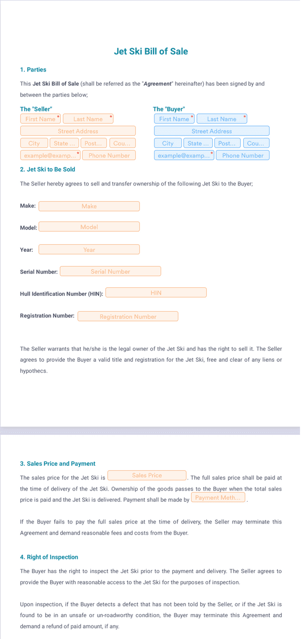 Jet Ski Bill Of Sale Form Sign Templates Jotform 5855