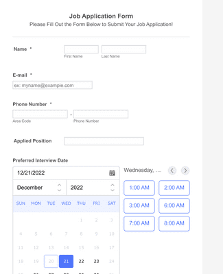 NBI Form Template | Jotform