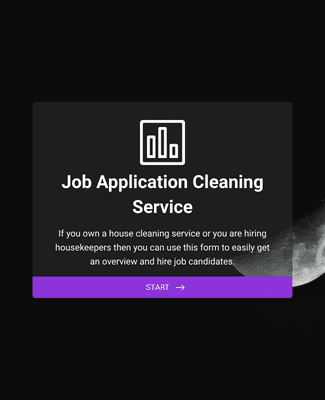 Form Templates: Cleaning Job Application Form