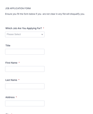 Prospective Job Application Form Template | Jotform