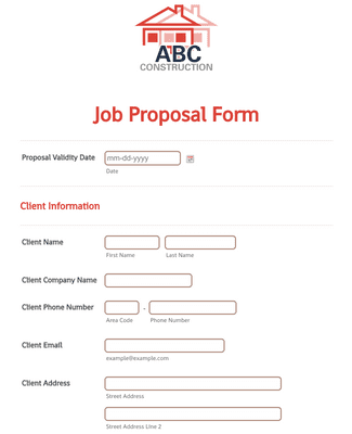 Job Proposal Form