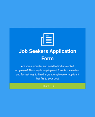 Form Templates: Job Seekers Application Form