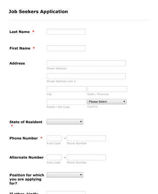 Landscaping Job Application Form Template JotForm