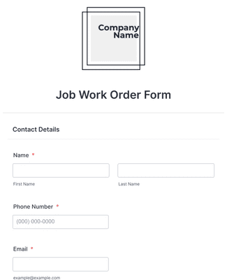 Job Work Order Form