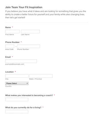 Join My Team Form Template | Jotform