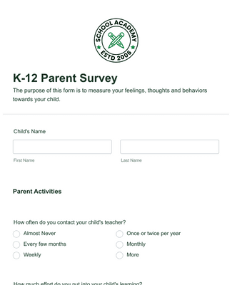 K-12 Parent Survey