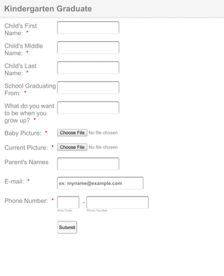 Kindergarten Graduate Form Template | Jotform