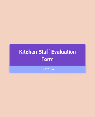 Kitchen Staff Evaluation Form
