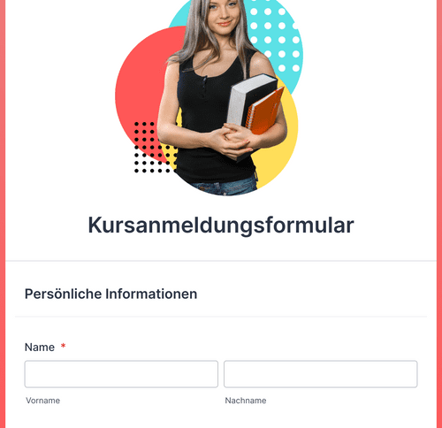 Kursanmeldungsformular - Deutsch Formularvorlage | Jotform