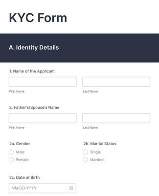 Form Templates: KYC Form