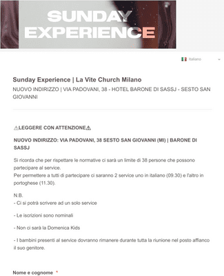 Form Templates: LA VITE CHURCH 28/06/2020