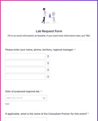 Lab Request Form Template | Jotform