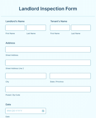 Form Templates: Landlord Inspection Form