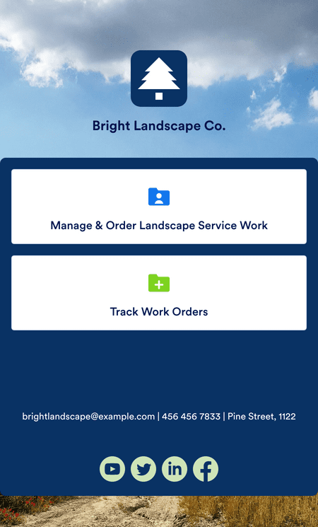 Landscape Service Work Order App