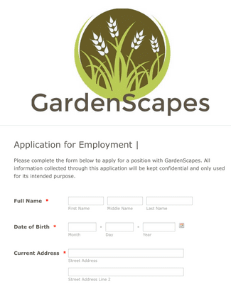 Landscaping Job Form, What Are The Positions In Landscaping