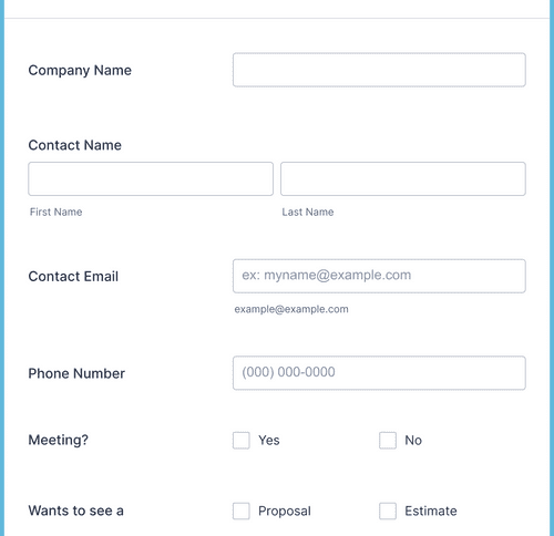 Form Templates: Lead Generating Form
