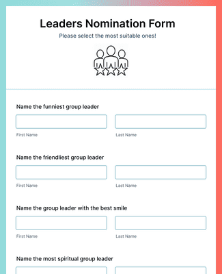 Leaders Nomination Form Template | Jotform