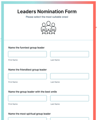 Form Templates: Leaders Nomination Form