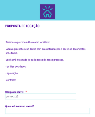 Lease Proposal Request Form in Portuguese