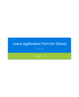 Form Templates: Leave Application Form for School