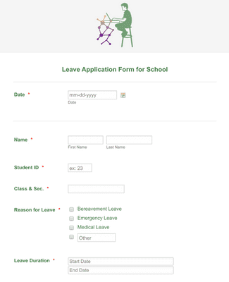 Leave Application Form for School
