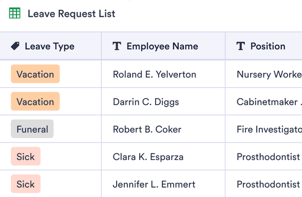 Recruitment Tracker Template | JotForm Tables