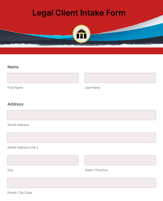Legal Client Intake Form Template | Jotform