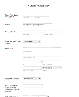 Legal Photography Contract Form Template | Jotform