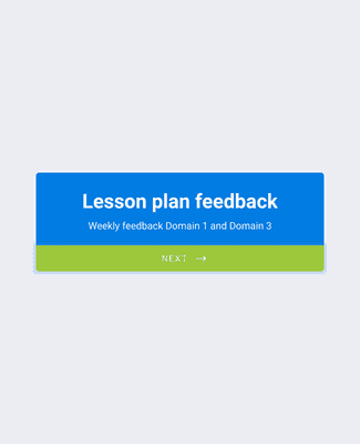 Lesson plan feedback