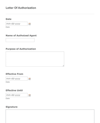 Template letter-of-authorization