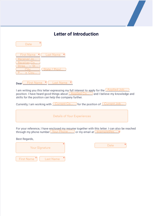 Letter of Introduction