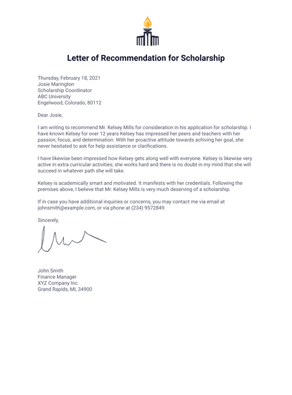 Simple Tips About Recommendation Letter For Scholarship Example ...