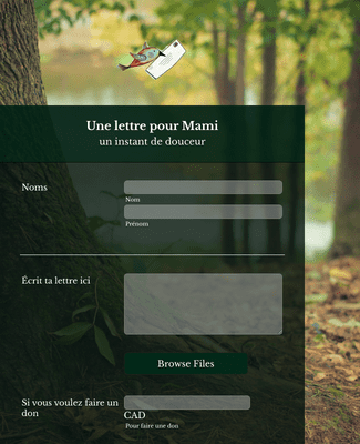 Form Templates: Lettre A Mami