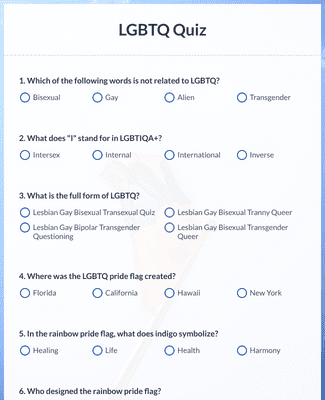 LGBTQ Quiz Form Template | Jotform