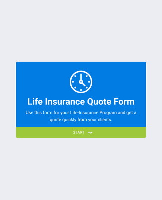 Form Templates: Life Insurance Quote Form