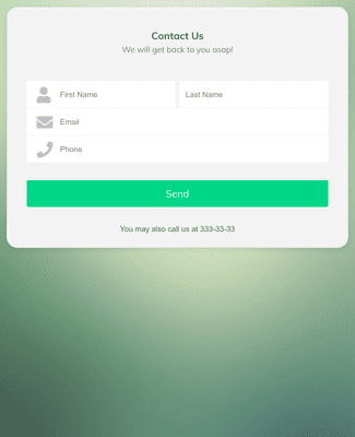Form Templates: Lime Theme Contact Us Form