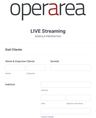 Form Templates: LIVE Streaming