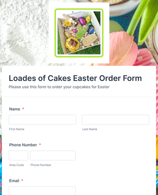 Form Templates: Loades of Cakes Easter Order Form