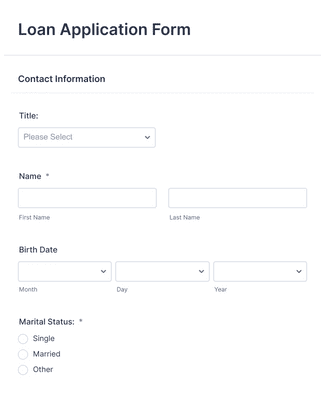 Business Loan Application Form Template JotForm