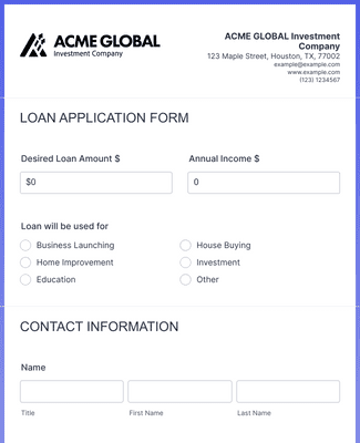 PPP Loan Forgiveness Application Form Template Jotform