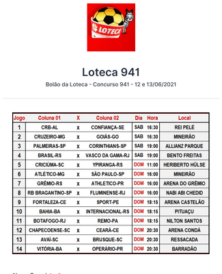 Form Templates: Loteca 941