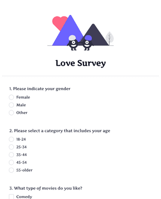 Form Templates: Love Survey