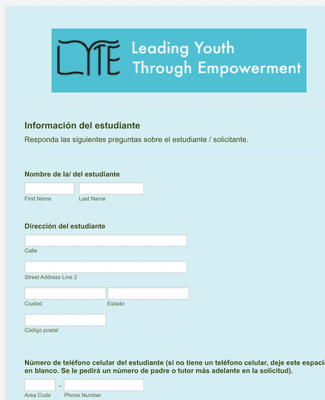 LYTE Application for 2020-2021 Spanish