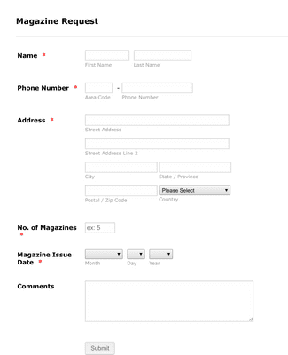 Magazine Subscription Form Template | JotForm