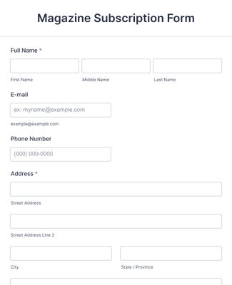 Email Newsletter Subscription Form Template | Jotform