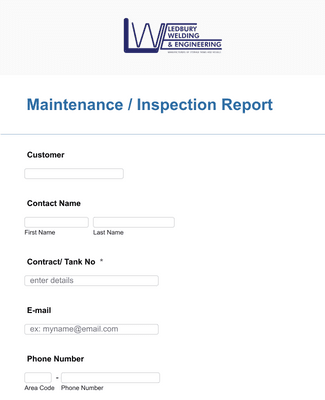 Form Templates: Maintenance Inspection Request Form