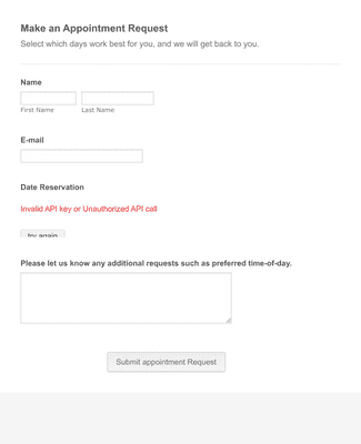 Form Templates: Make an Appointment Request