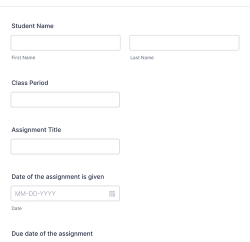 Make Up Assignment Form Template | Jotform