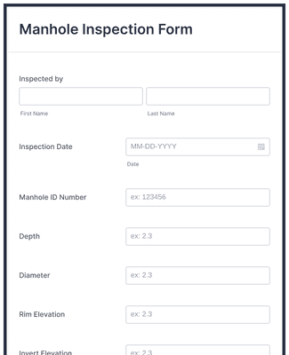 Manhole Inspection Form